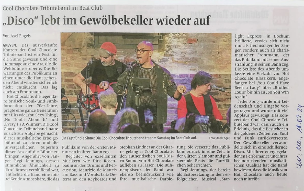 Cool Chocolate- Münstersche Zeitung 17.03.2024